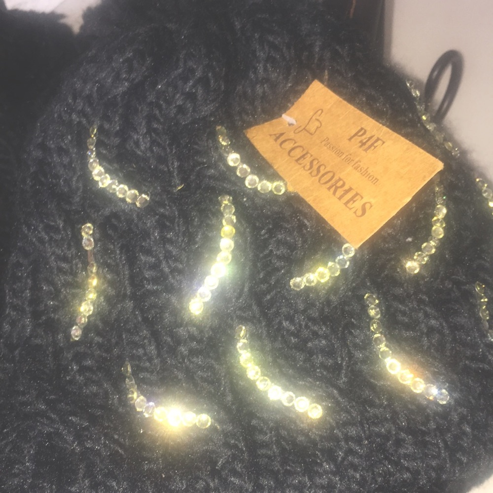 Cable Knit Scarf and Hat with Pom-Poms